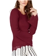 I-N-C Womens Lace Bell-Sleeve Knit Sweater mediunred M