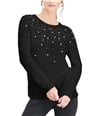 I-N-C Womens Allover Sparkle Pullover Sweater black S