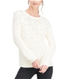 I-N-C Womens Allover Sparkle Pullover Sweater white S