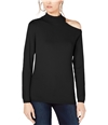 I-N-C Womens One Shoulder Pullover Sweater black XS