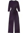 Alfani Womens Belted Surplice Jumpsuit purple XS