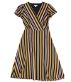 Bar Iii Womens Striped Wrap Dress, TW5
