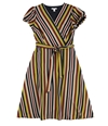 Bar Iii Womens Striped Wrap Dress, TW4
