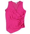 bar III Womens Faux-Wrap Sleeveless Blouse Top Pink XS
