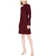I-N-C Womens Studded Sweater Dress wine LARGE