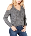 I-N-C Womens V-Neck Cold Shoulder Blouse gray M