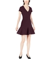 bar III Womens Seam-Detail Fit & Flare Dress blackcurrant 0