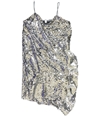 bar III Womens Sequined Slip Dress silver XS