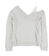 bar III Womens Asymmetrical Sweatshirt gray M