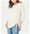 Style & Co. Womens Ruched Tie Pullover Sweater