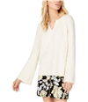 I-N-C Womens Fuzzy Knit Sweater white XL