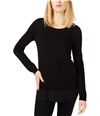 I-N-C Womens Layered Look Pullover Sweater black XS