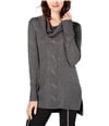 I-N-C Womens Cable Tunic Sweater gray S