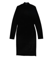 bar III Womens Velvet Sweater Dress black S
