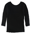 bar III Womens Crisscross Pullover Sweater black M