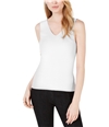 maison Jules Womens Solid Tank Top white 2XL