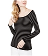 maison Jules Womens Striped Pullover Sweater black XS