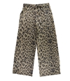 Bar Iii Womens Leopard Print Casual Wide Leg Pants