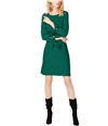 I-N-C Womens Grommet Sweater Dress medgreen M