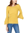 I-N-C Womens Flutter Sleeve Pullover Sweater brghtyell XL