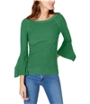 I-N-C Womens Flutter Sleeve Pullover Sweater medgreen XL