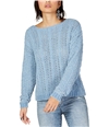 I-N-C Womens Chenille Pullover Sweater blue 2XL