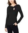 I-N-C Womens Neckline Twist Pullover Sweater black S