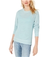 I-N-C Womens Open Knit Pullover Sweater green L