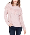 I-N-C Womens Fringe Pullover Sweater ltpaspink M