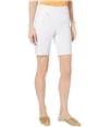 I-N-C Womens Curvy Casual Bermuda Shorts white 4