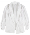 bar III Womens Crepe Blazer Jacket white XS