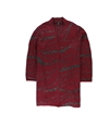 Alfani Womens Swirl-Sequin Cardigan Sweater malbec 2X