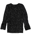 Alfani Womens Pleated Pullover Blouse black XL