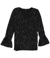 Alfani Womens Pleated Pullover Blouse black XL