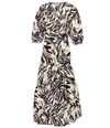 bar III Womens Printed Maxi Wrap Dress pinkmulti XS