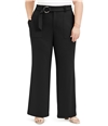 I-N-C Womens Utility Pocket Belted Casual Wide Leg Pants black 14W/29