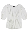 Alfani Womens Cinched Front Pullover Blouse softwhite S