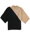 Alfani Womens 2-Tone Pullover Sweater black XS