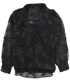 Alfani Womens Floral Pullover Blouse black M