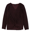 Alfani Womens Striped Pullover Blouse darkpurple XS