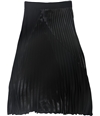 Alfani Womens Mixed-Media A-line Pleated Skirt black XL