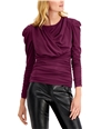 I-N-C Womens Ruched Pullover Blouse berry S