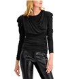 I-N-C Womens Ruched Pullover Blouse black XS