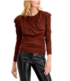 I-N-C Womens Ruched Pullover Blouse brnoverflw L