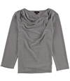 Alfani Womens Shiny Pullover Blouse taupe S