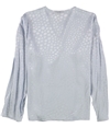 Alfani Womens Dots Pullover Blouse blue XS