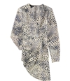 Alfani Womens Animal Print Pullover Blouse beige XS