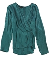 Alfani Womens Scales Pullover Blouse navy M