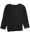 Alfani Womens Textured Pullover Blouse black M