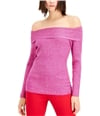 I-N-C Womens 2-Tone Pullover Sweater brightred M